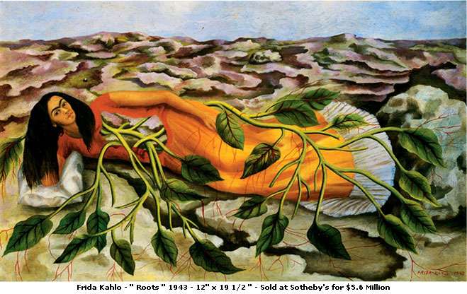 RAÍCES. (PINTURA RAICES DE FRIDA KAHLO) (POEMA RAICES DE FER IRIGOYEN)
